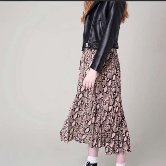 ❤️last one❤️ size M Snake print pleated midi skirt - Picture 4 of 6